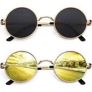 Cool Summer Mens or Womens Lennon Style Round Polarized Unisex Sunglasses